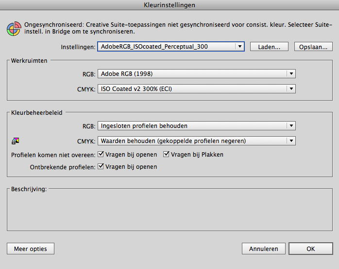 Instellingen Illustrator